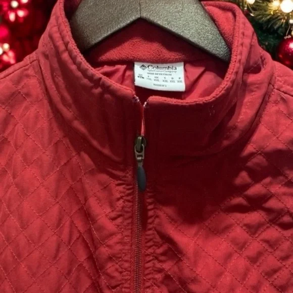 🌟 Columbia Lined Zip Front Red Vest, Sz XL Women’s lightweight technical - Picture 4 of 14